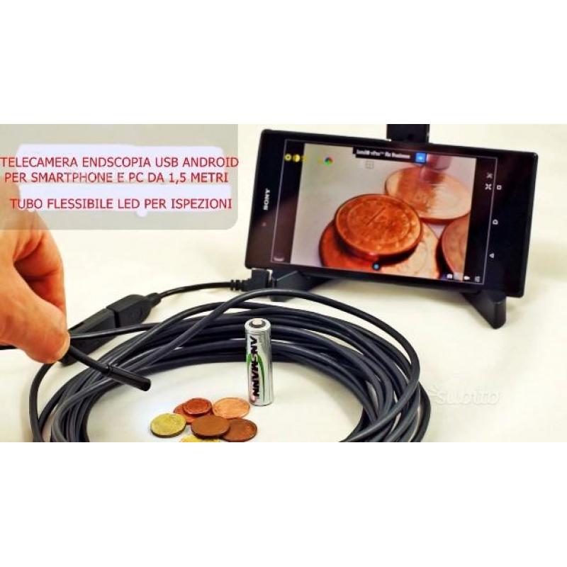 Telecamera Endoscopica USB x Smartphone PC Micro C