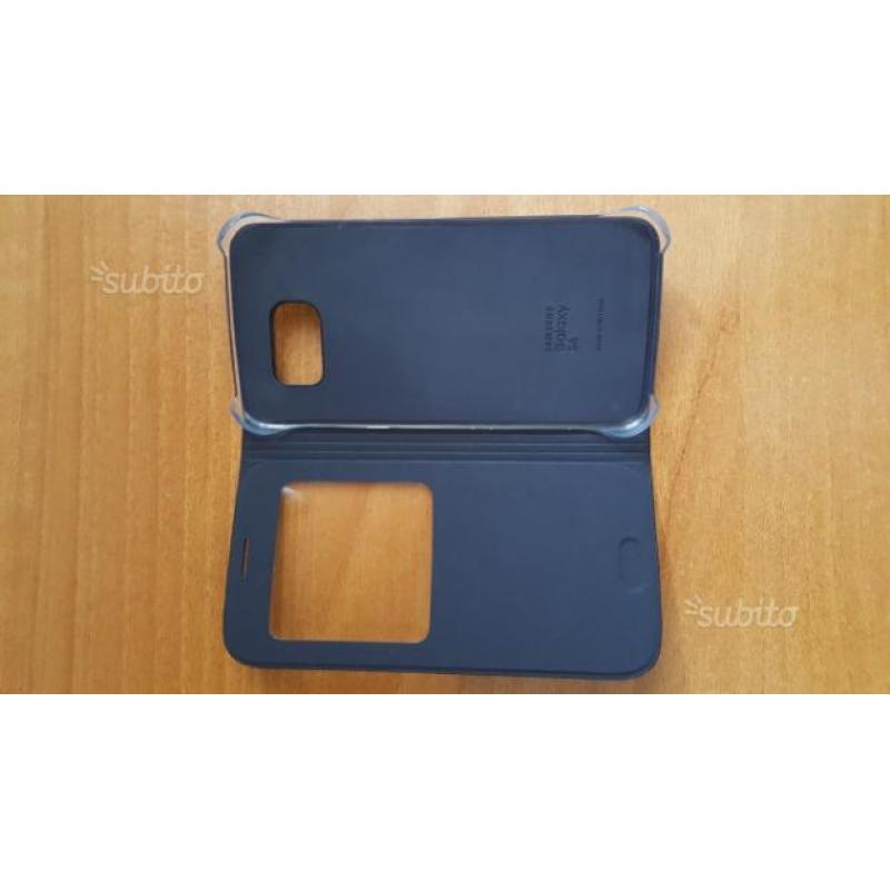 S View Cover Galaxy S6 Tessuto Blu NUOVA ORIGINALE