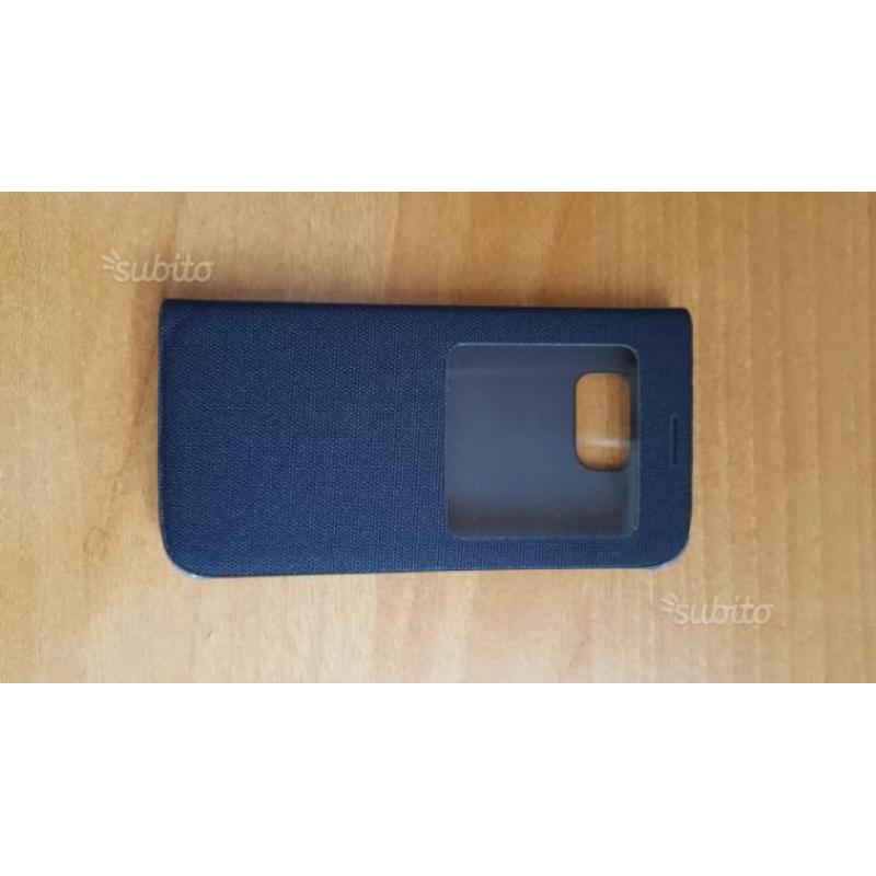 S View Cover Galaxy S6 Tessuto Blu NUOVA ORIGINALE