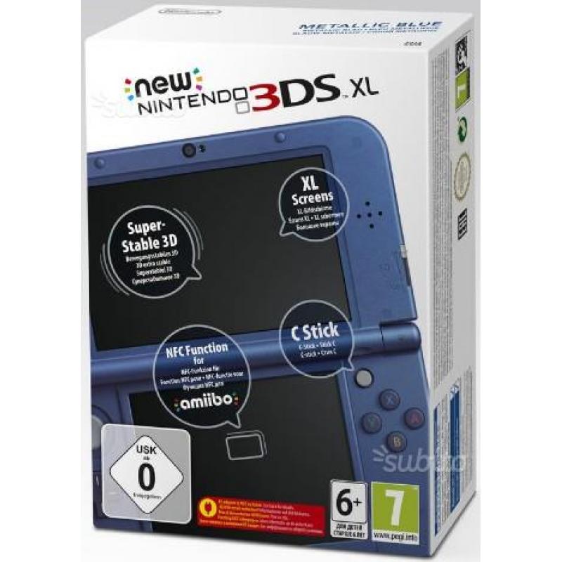 Nintendo new 3dsxl nera/Blu nuove imballate