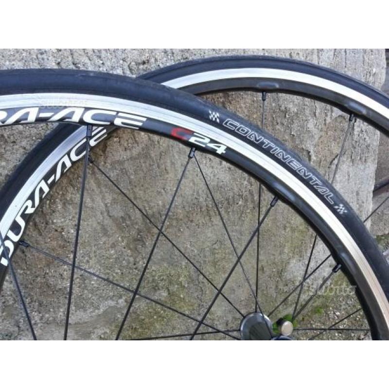 Ruote Shimano Dura Ace C24 carbonio