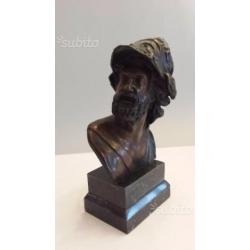 Busto in bronzo di Eroe Greco.FIRMATO