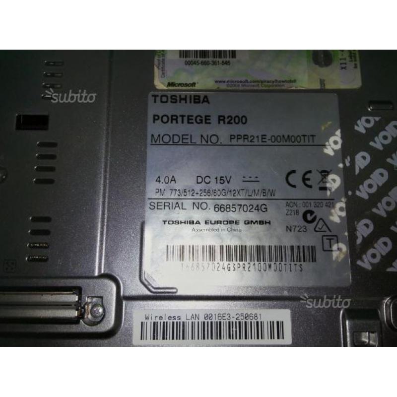 Toshiba r200 12i