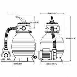 Filtro pompa per piscine, filtro sabbia per l'acqu