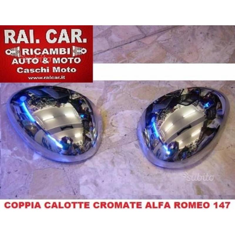 Coppia calotte cromate specchio alfa 147 a soli 33