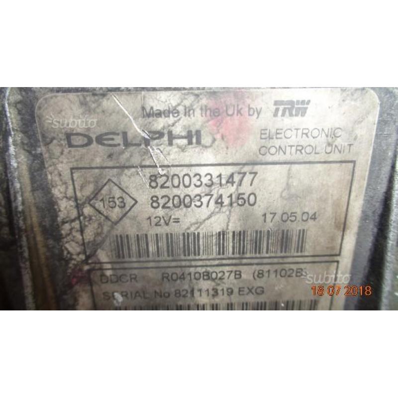 Renault clio 1.5 dci '03 kit chiavi 8200331477